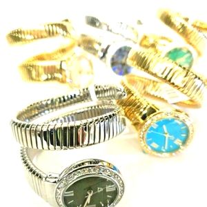 Colleen lopez Gemstone Dial Coil Watch Collection Perfect Gift!!